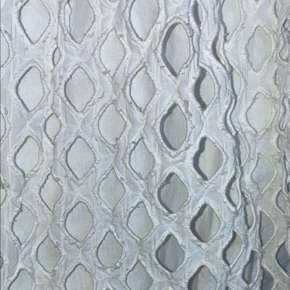 FLOREAT ANTHROPOLOGIE White Mesh Eyelet Skirt, Midi. 6 - Picture 5 of 15